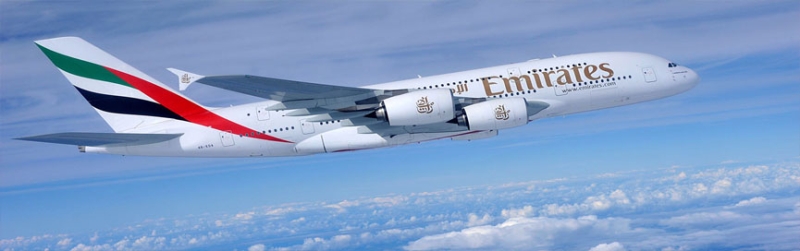 Where does the Emirates A380 fly?